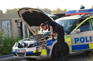 Stulen bil som voltat 090628