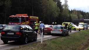 Trafikolycka på E18